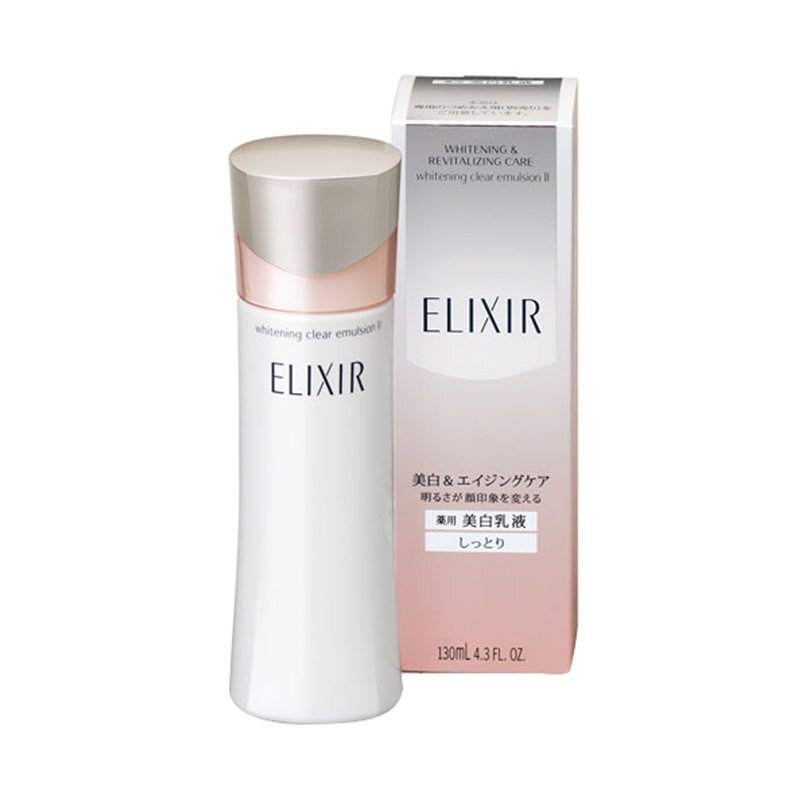 日本进口怡丽丝尔ELIXIR 纯肌净白晶润乳弹润透白乳液净白保湿130ml/瓶