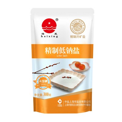 海星 鹽 無碘精製低鈉鹽(未加碘)無碘食鹽 300g